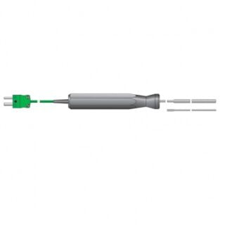 Rigid between pack temperature probe