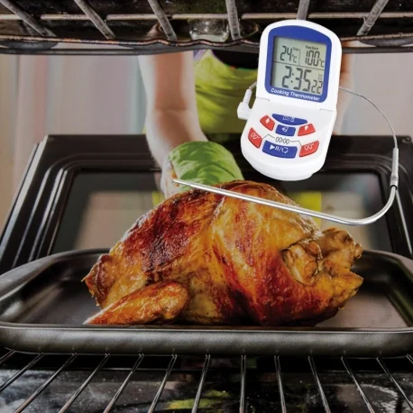 Digital oven thermometer and timer with clock - Image 2