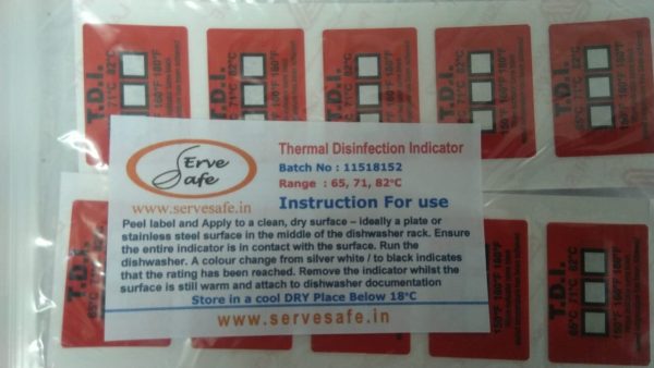 Thermal Disinfection Indicator / Dishwasher Safe Temperature Lables - Image 4